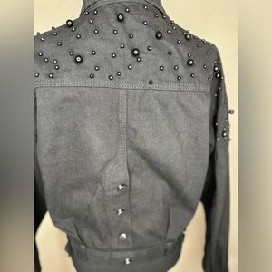 Women's Denim Beaded Jacket